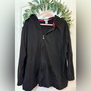 🔹 4/$25-‎ Catherine’s Zip Hooded Burn Out Sweater